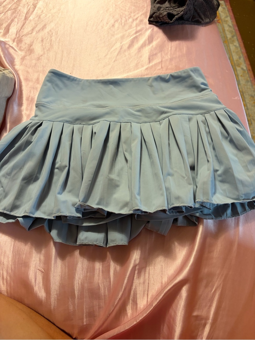 Light Blue Pleated Circle Skirt